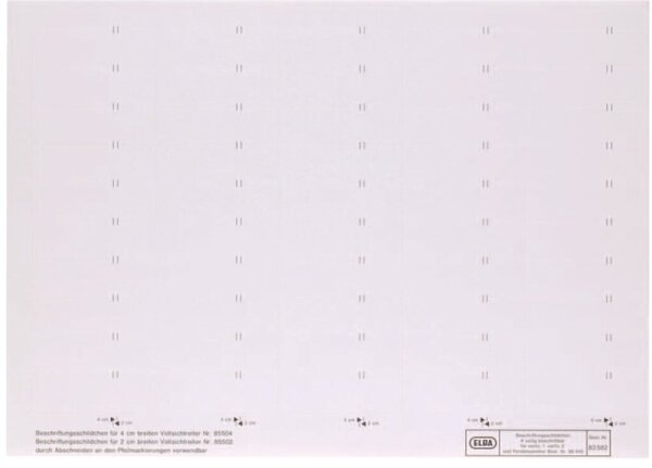 Image Beschriftungsschildchen f.Vertic 1 Hängeregistratur - weiss