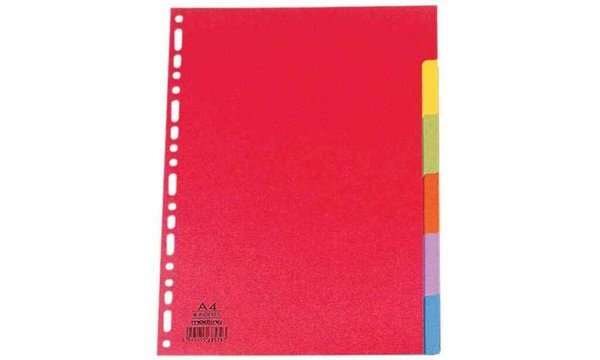 Image ELBA Karton-Register, blanko, 170 x 220 mm, farbig, 6-teilig (33950140