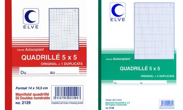 Image ELVE Notizbuch, 140 x 210 mm, karie rt (5/5), 3 x 50 Blatt (332238500)