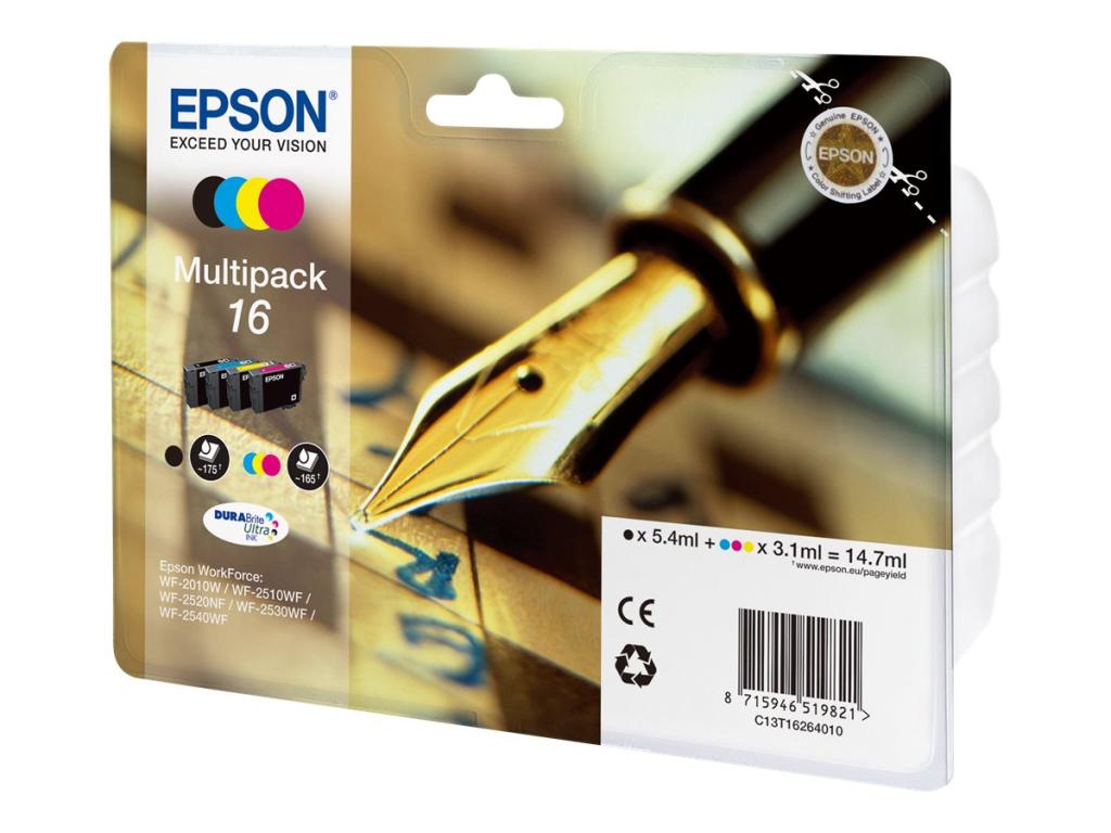 Image EPSON 16 Multipack 4er Pack Schwarz, Gelb, Cyan, Magenta Tintenpatrone