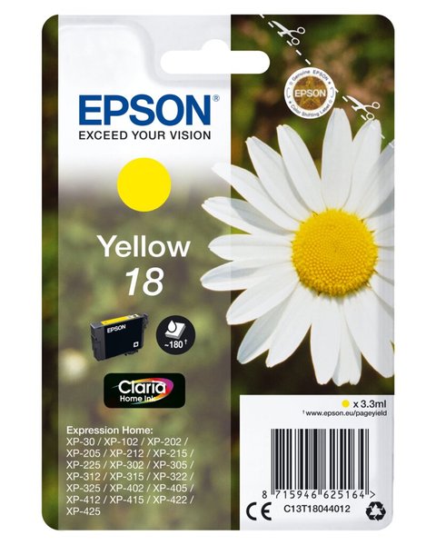 Image EPSON 18 Gelb Tintenpatrone