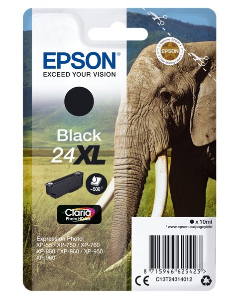 Image EPSON 24XL XL Schwarz Tintenpatrone