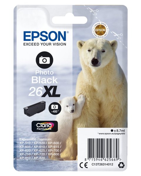 Image EPSON 26XL XL Photo schwarz Tintenpatrone