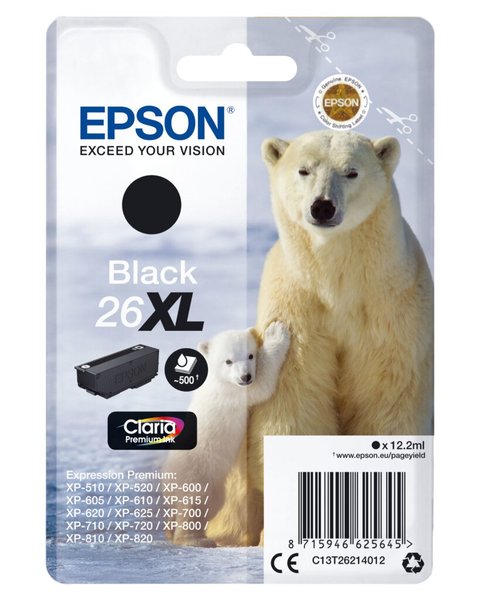 Image EPSON 26XL XL Schwarz Tintenpatrone