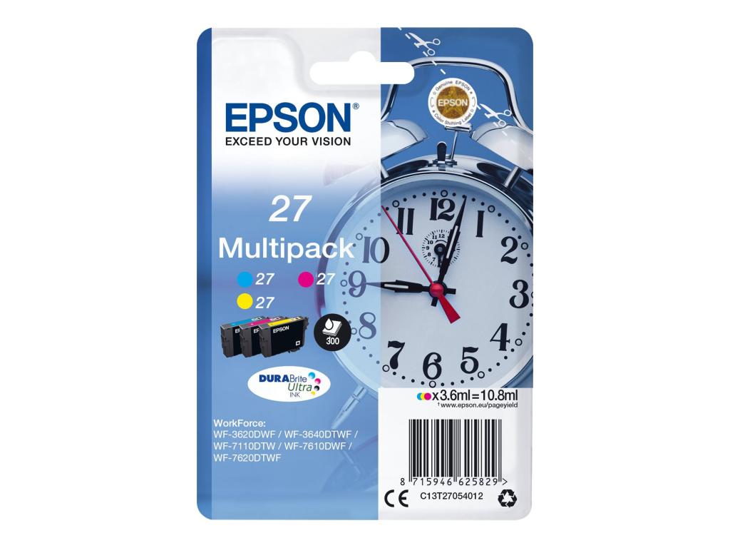 Image EPSON 27 Multi Pack 3er Pack Gelb, Cyan, Magenta Tintenpatrone