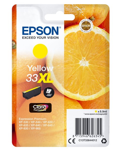 Image EPSON 33XL XL Gelb Tintenpatrone