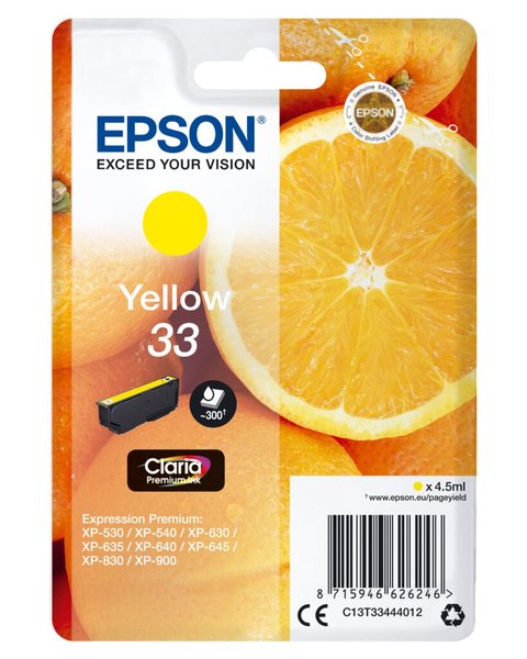 Image EPSON 33 Gelb Tintenpatrone