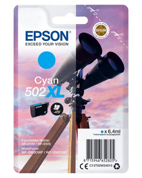 Image EPSON Ink/502XL Binocular 6.4ml CY