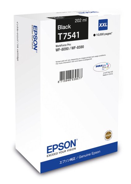 Image EPSON T7541 Größe XXL Schwarz Tintenpatrone