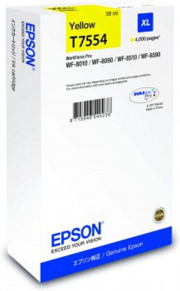 Image EPSON T7554 Größe XL Gelb Tintenpatrone