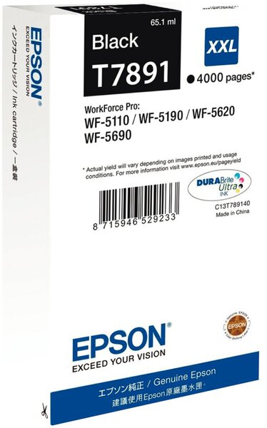 Image EPSON T7891 Größe XXL Schwarz Druckerpatrone