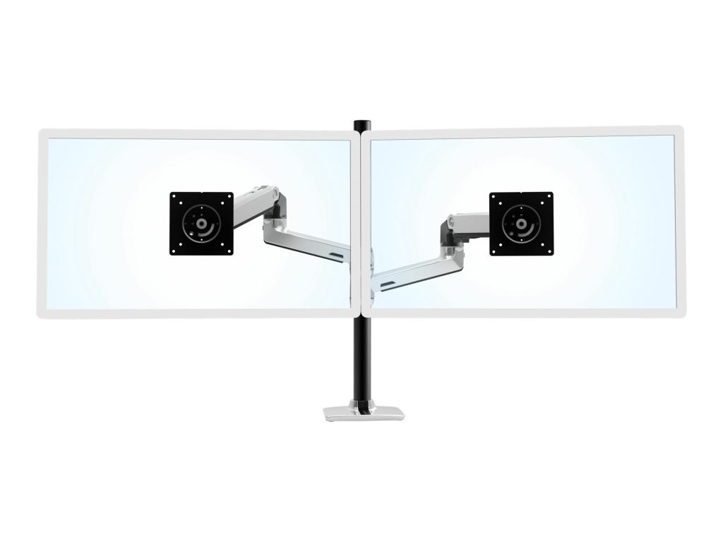 Image ERGOTRON LX Dual Stacking Arm Tall Pole Black Accents Polished