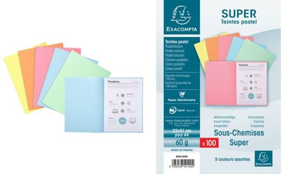 Image EXACOMPTA Aktendeckel SUPER 60, DIN A4, 60 g/qm, hellblau (83100026)