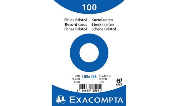 Image EXACOMPTA Karteikarten, DIN A6, lin iert, rosa (8701832)