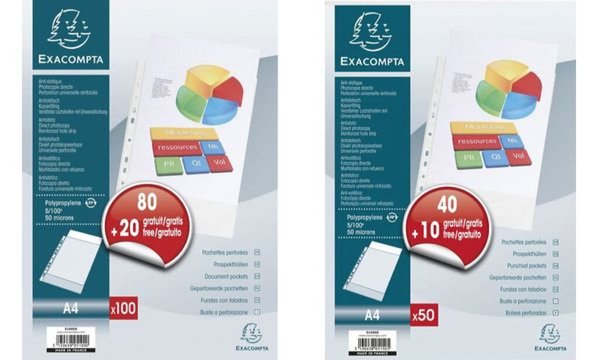 Image EXACOMPTA Prospekthülle, DIN A4, PP , Promopack 40+10 GRATIS (8700995)