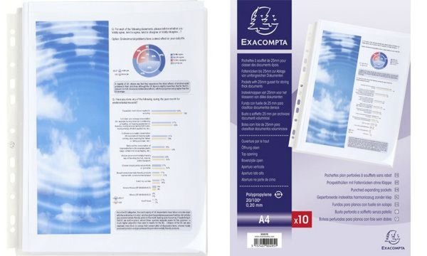 Image EXACOMPTA Prospekthülle mit Faltent asche, DIN A4, PP (8700405)