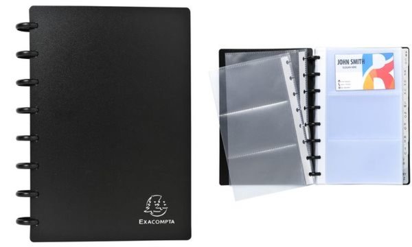 Image EXACOMPTA Visitenkarten-Ringbuch, D IN A5, schwarz (8701538)