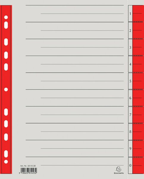 Image Trennblätter A4 rot, 230g/qm Karton Mikroperforation