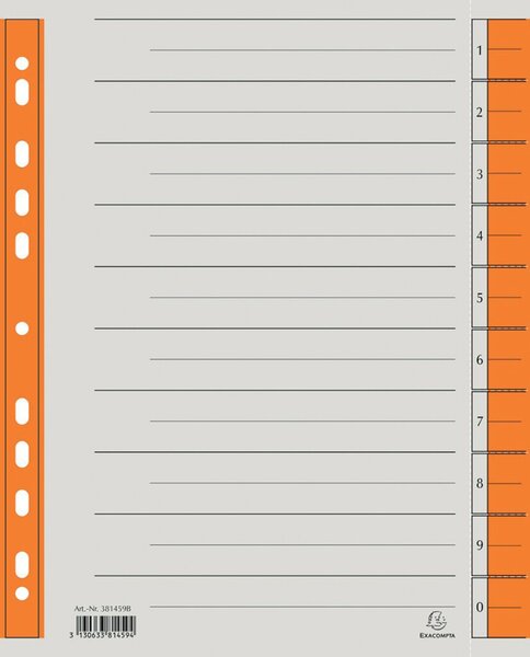 Image Trennblätter A4 orange, 230g/qm Karton, Mikroperforation