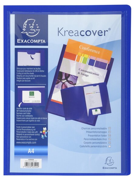 Image Präsentationsmappe KC, A4, PP, blau Füllhöhe: 1 cm