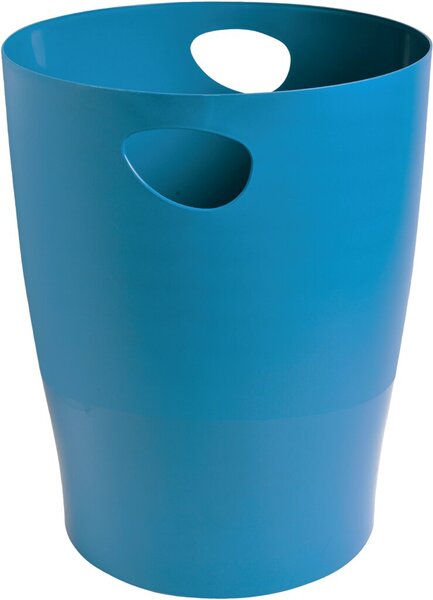 Image Papierkorb ECOBIN Bee Blue, türkis, 15l, mit Griffen