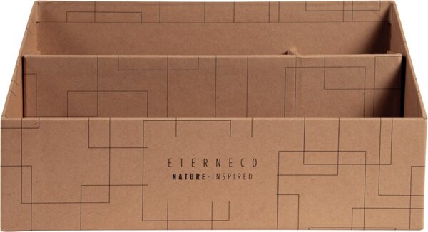 Image Sorter / Briefständer Eterneco, braun geometrische Motive, 3 Fächer