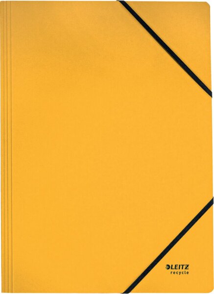 Image Eckspanner Recycle, DIN A4, aus 430 g/qm Karton, gelb, mit Gummizug,
