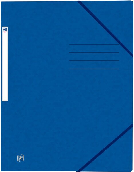 Image Eckspannmappe, DIN A4, 390g, blau 3 Einschlagklappen, Gummiband,
