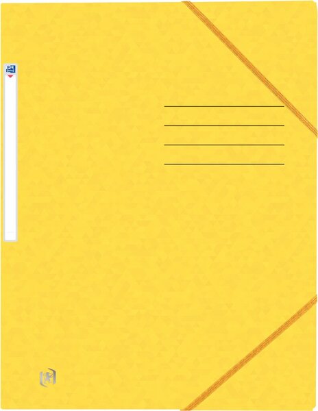 Image Eckspannmappe, DIN A4, 390g, gelb 3 Einschlagklappen, Gummiband,