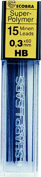 Image Ecobra Feinminen 0,3mm, HB, schwarz passend für alle Druckbleistifte