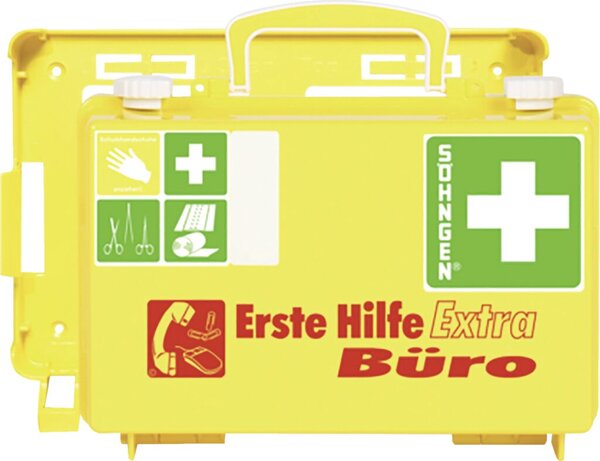 Image Erste-Hilfe-Koffer QUICK-CD, gelb mit Füllung Standard DIN 13157
