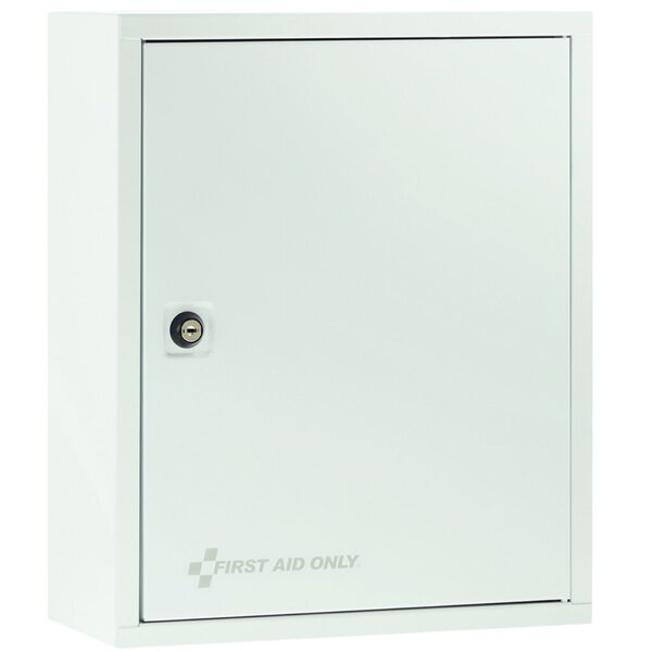Image Erste-Hilfe-Schrank, weiß lackiertes Metall, abschließbar
