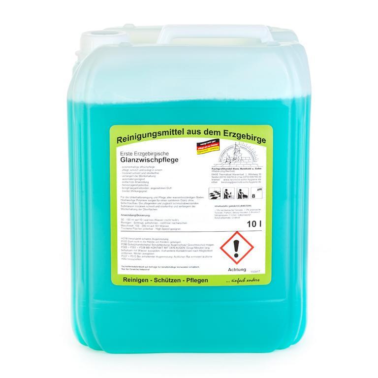 Image Erste Erzgebirgische Glanzwischpflege | 10 Liter polymerhaltige Wischpflege mit Langzeitduft