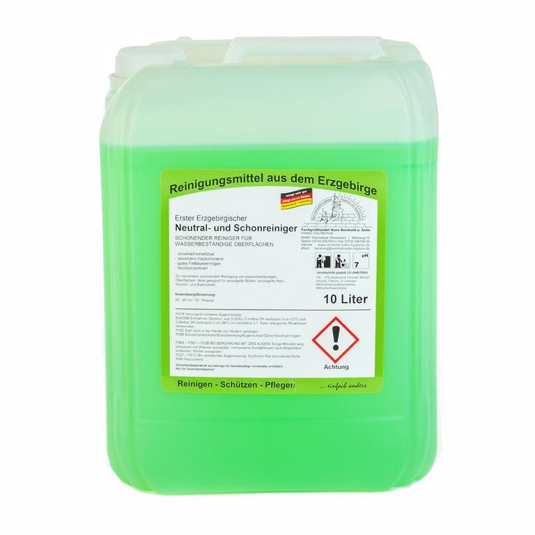 Image Erster Erzgebirgischer Neutral- und Schonreiniger | 10 Liter schonender Reiniger für wasserbeständige Oberflächen