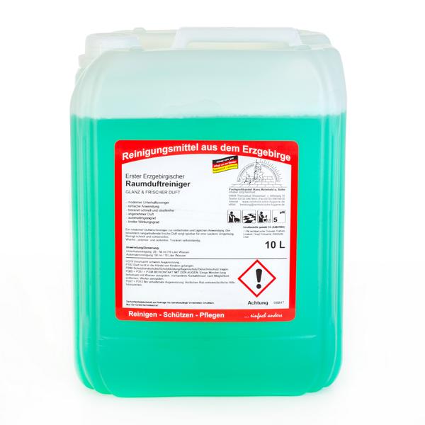 Image Erster Erzgebirgischer Raumduftreiniger | 10 Liter Glanz und frischer Duft für wasserbeständige Flächen und Fußböden