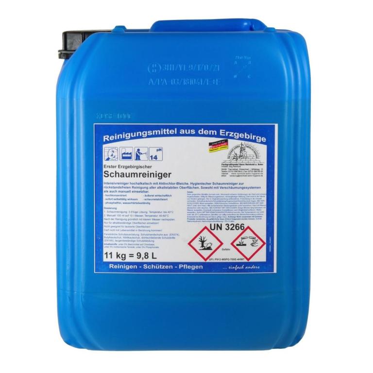 Image Erster Erzgebirgischer Schaumreiniger | 11 kg intensiver hochalkalischer Reiniger mit Chlor