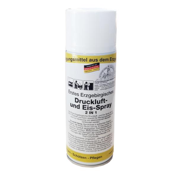 Image Erstes Erzgebirgisches Druckluft- und Eis-Spray | 400 ml <br>2-IN-1-Produkt, Druckluftspray und Eisspray