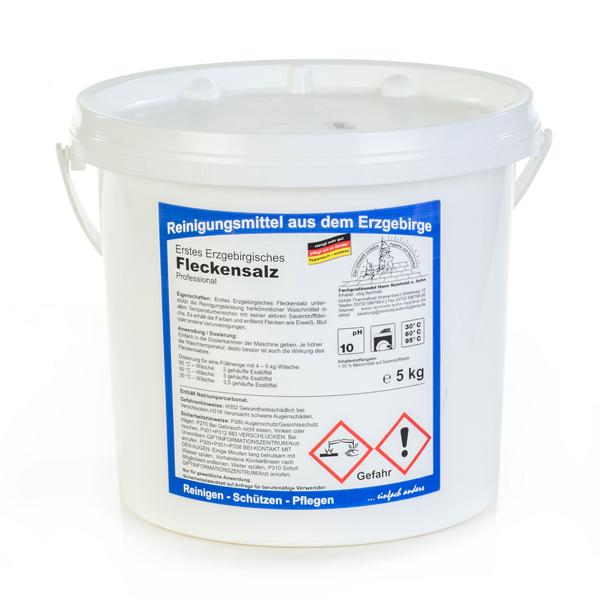 Image Erstes Erzgebirgisches Fleckensalz Professional | 5 kg erhält die Farben und entfernt Flecken wie Eiweiß, Blut usw.