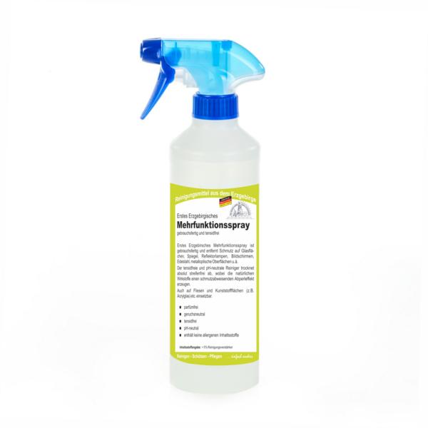 Image Erstes Erzgebirgisches Mehrfunktionsspray  | 500 ml <br>gebrauchsfertige Spühflasche, tensidfrei, pH-neutral, reinigt streifenfrei mit Abperleffekt