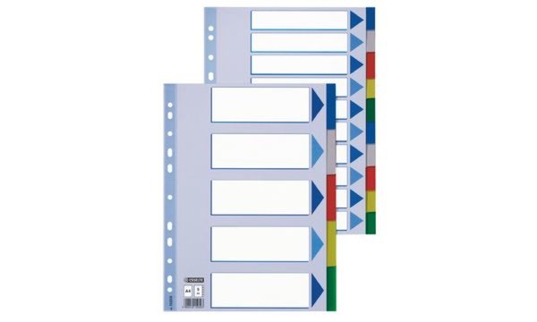 Image Esselte Kunststoff-Register, blanko , A4, PP, 10-teilig (80152610)