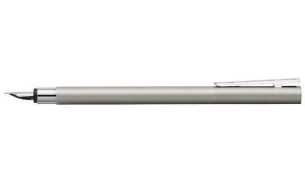 Image FABER-CASTELL Füllhalter NEO Slim E delstahl, matt, F (5661116)