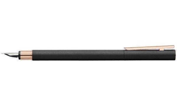 Image FABER-CASTELL Füllhalter NEO Slim M etall, schwarz/rosé, B (5661130)
