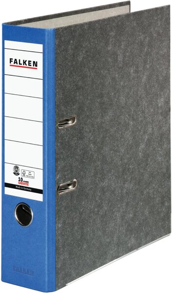 Image Ordner Wolkenmarmor A4 80mm blau, farbiger Rücken, Recycling