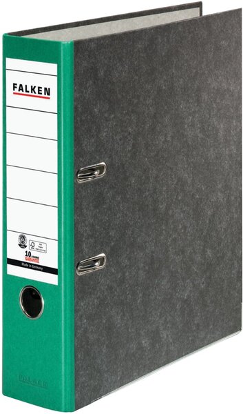 Image Ordner Wolkenmarmor A4 80mm grün, farbiger Rücken, Recycling
