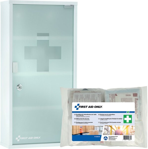 Image FIRST AID ONLY Medizinschrank DIN 13169 weiß