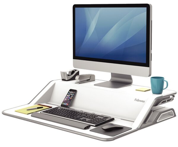 Image FELLOWES Lotus Sit-Stand Workstation - Aufstellung für LCD-Bildschirm/Tastatur/