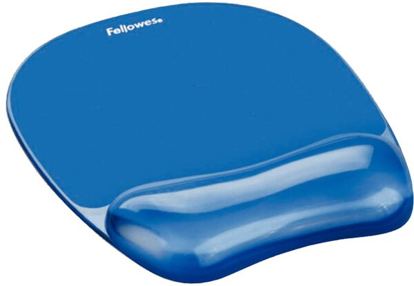 Image FELLOWES Mauspad Crystal Gel Handgelenkauflage, blau