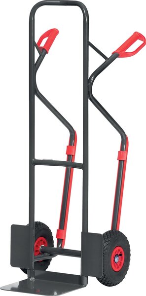 Image Stapelkarre B1330L-7016 300 kg anthrazit, Lufträder 260 x 85 mm