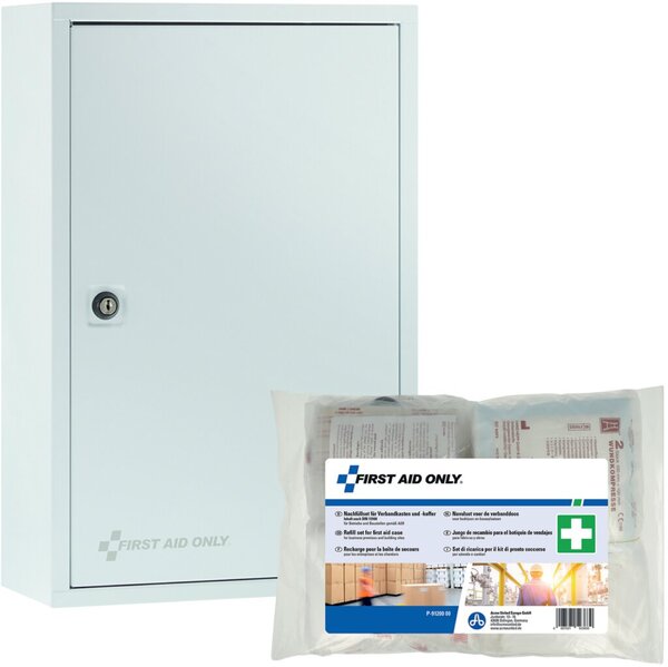 Image FIRST AID ONLY Medizinschrank DIN 13169 weiß