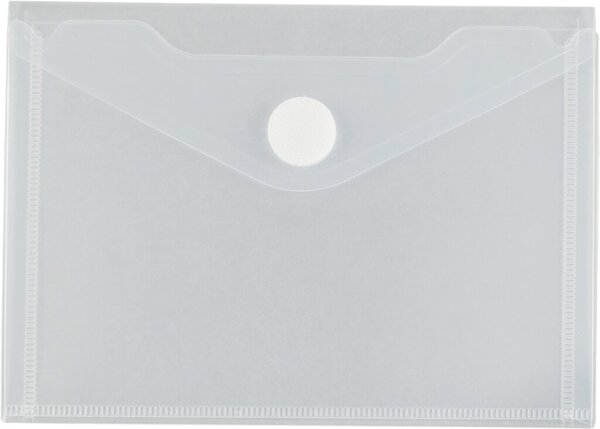 Image Doppel-Sichttasche A6 quer, Klett- verschluss, farblos matt transparent